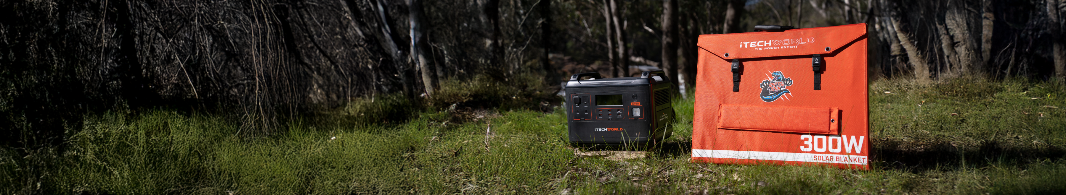 A black device in the grass.