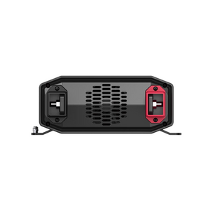The iTechworld 1000W Pure Sine Wave Inverter (12V to 240V) is a black device with a vented center, red right and black left terminal connectors—ideal for off-grid power needs.