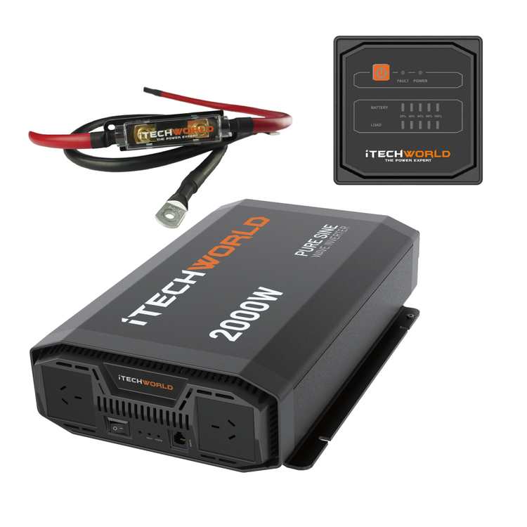 2000W | Pure Sine Wave Inverter | 12V to 240V - iTechworld