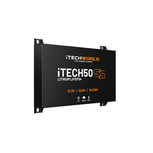 iTECH50SS | Super Slim Deep Cycle Lithium Battery | with Bluetooth LiFePO4 50Ah - iTechworld