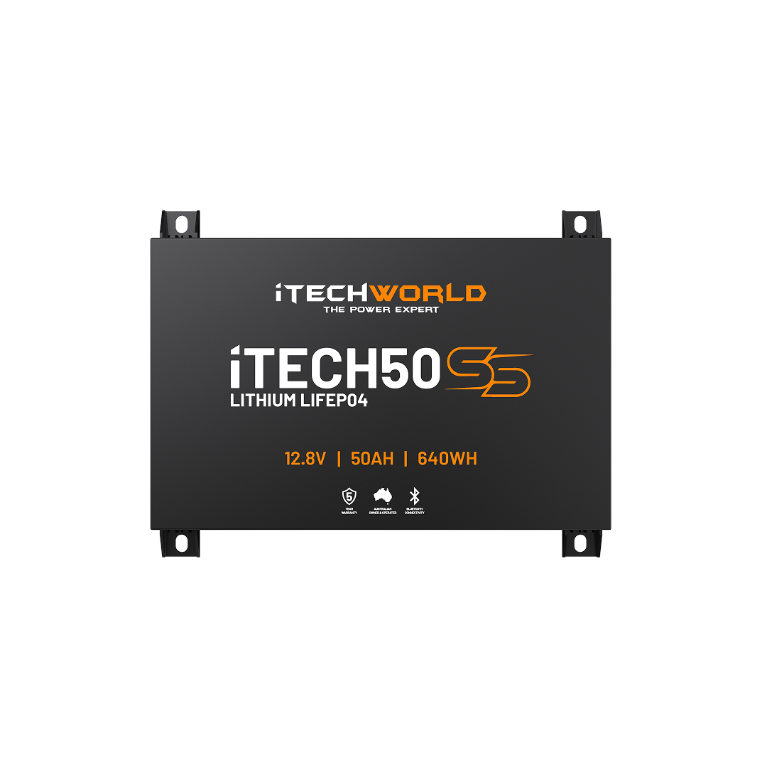 iTECH50SS | Super Slim Deep Cycle Lithium Battery | with Bluetooth LiFePO4 50Ah - iTechworld