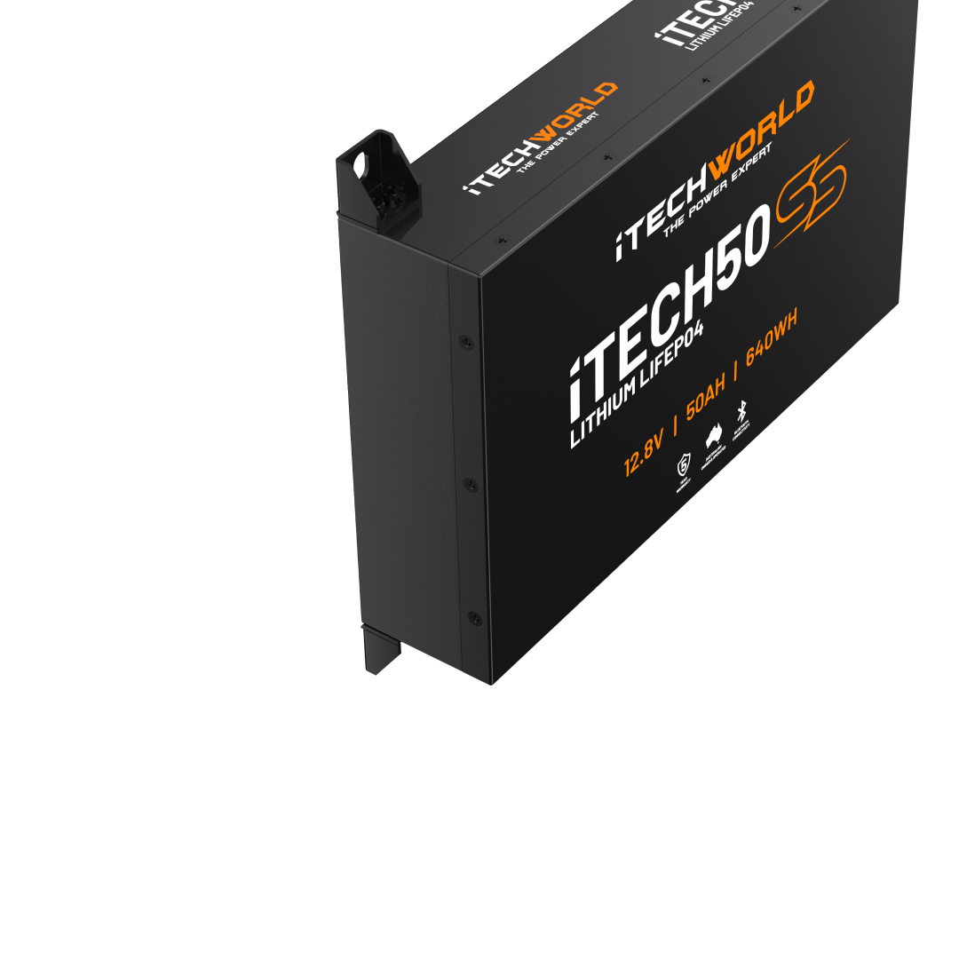 iTECH50SS | Super Slim Deep Cycle Lithium Battery | with Bluetooth LiFePO4 50Ah - iTechworld