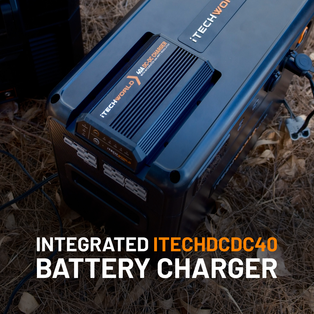Premium GoFurther | Dual Battery System | with iTECHDCDC40 Battery Charger and iTECH120X PRO Lithium Battery with Bluetooth - iTechworld