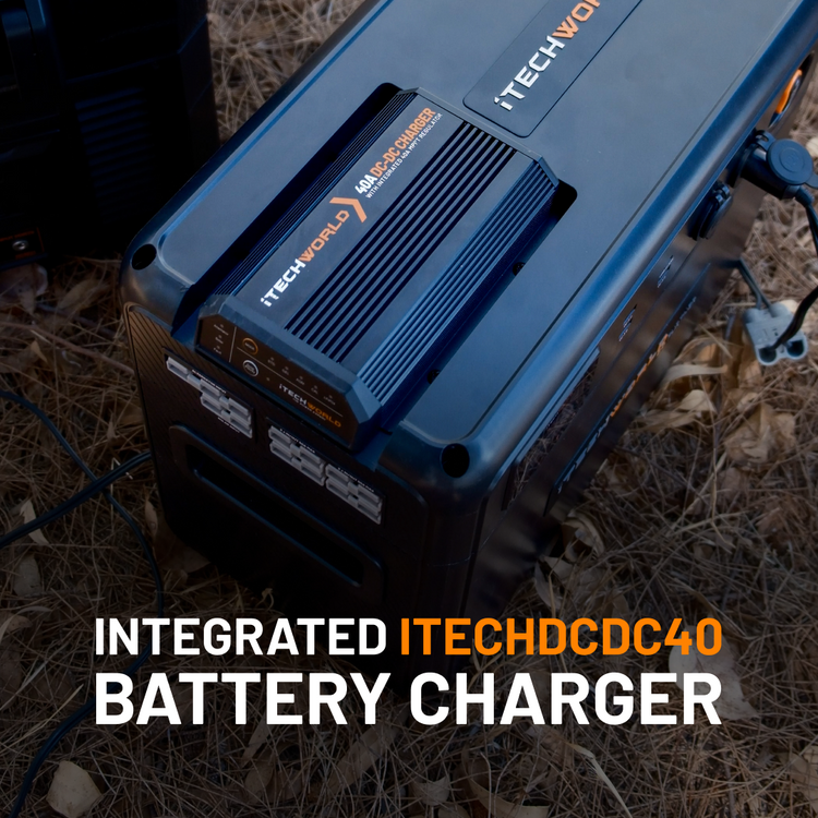 Premium GoFurther | Dual Battery System | with iTECHDCDC40 Battery Charger and iTECH120X PRO Lithium Battery with Bluetooth - iTechworld