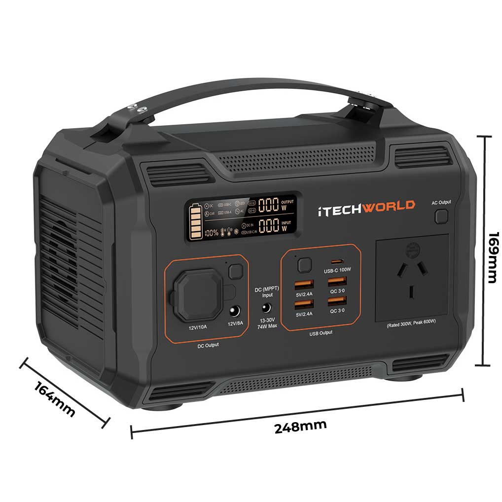 PS300 Portable Lithium Power Station 300W - iTechworld