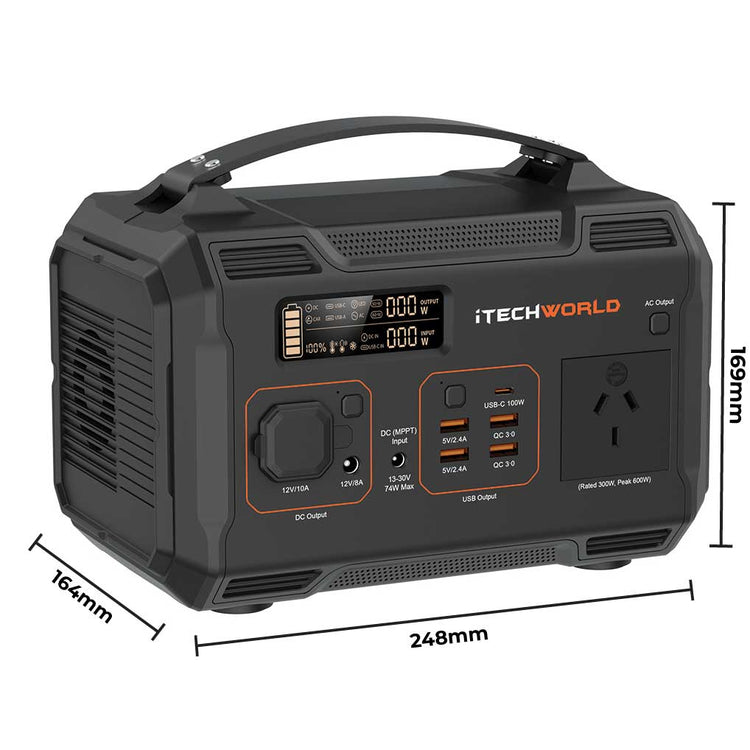 PS300 Portable Lithium Power Station 300W - iTechworld