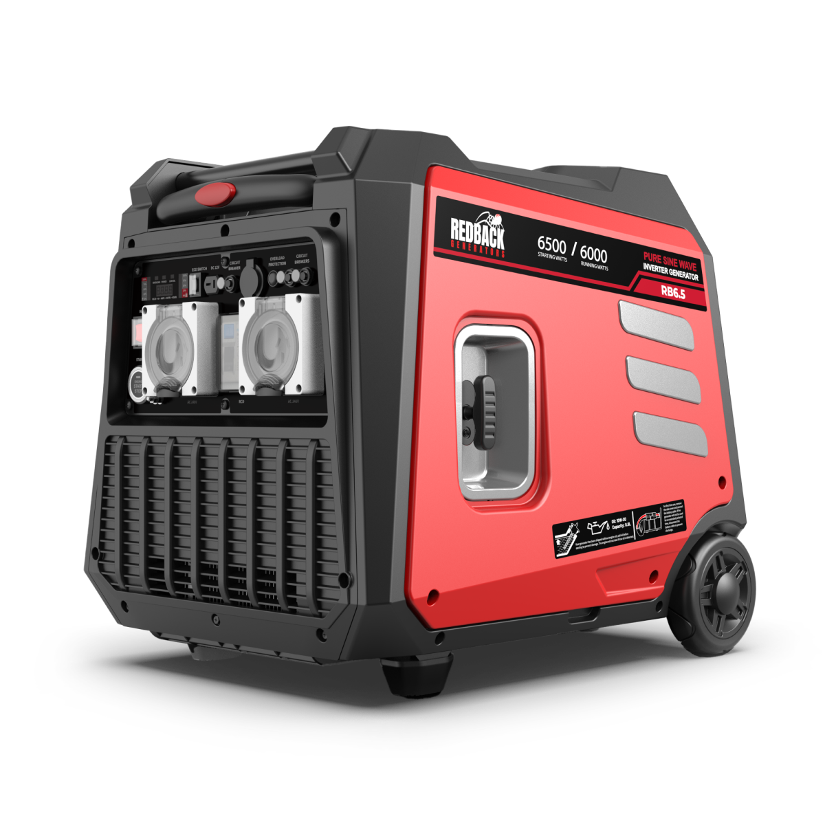 Redback RB6.5 | Portable Inverter Generator | 6500W 6.5KVA - iTechworld