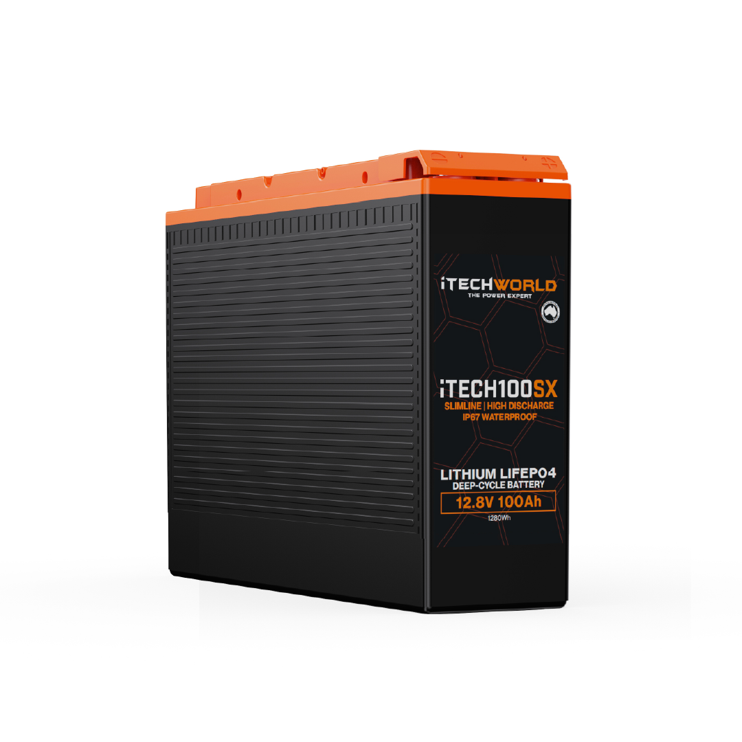 iTECH100SX | Lithium Deep Cycle Slim Battery | LiFePO4 100Ah - iTechworld