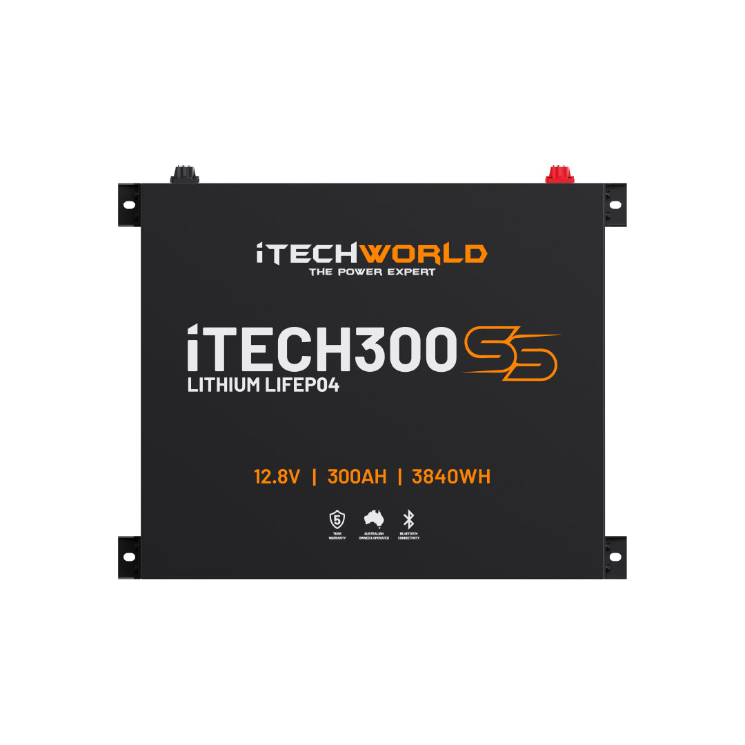 iTECH300SS | Super Slim Deep Cycle Lithium Battery | with Bluetooth LiFePO4 300Ah - iTechworld