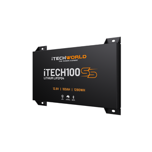 iTECH100SS | Super Slim Deep Cycle Lithium Battery | with Bluetooth LiFePO4 100Ah - iTechworld