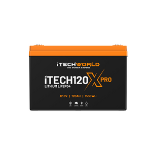 iTECH120X PRO | Deep Cycle Lithium Battery | with Bluetooth LiFePO4 120Ah - iTechworld