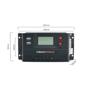 30 Amp solar panel Regulator charger with USB and LCD screen