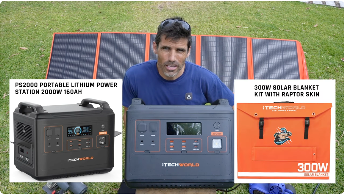 Outback Mike reviews the iTECH PS2000 and 300W Solar Blanket