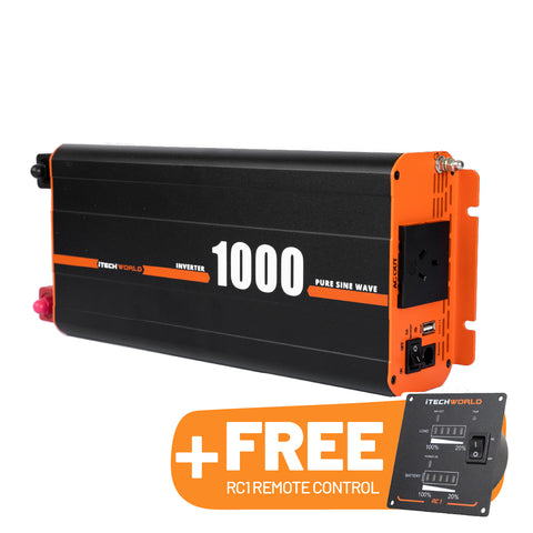 1000W | Pure Sine Wave Inverter | with FREE RC1 Intelligent Remote Control