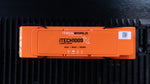 The iTechworld iTECH100SX Slim Deep Cycle Lithium Battery, 12.8V 100Ah Bluetooth LiFePO4, is ultra-lightweight; shown from above on a black textured surface.
