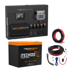 The iTECH120X and Control Hub with iTECHDCDC40/25 | Lithium 4WD Kit | 105Ah from iTechworld, ideal for your 12V build or dual battery system, is displayed on a white background.