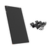 On the left is the iTechworld 150W Hard Frame Solar Panel Bundle (22V/27V OCV), with black mounting brackets, screws, and washers to the right. Ideal for an off-grid solar setup. Brand: iTechworld.