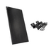 The iTechworld 150W Hard Frame Solar Panel Bundle (42V/49V OCV) is pictured with black mounting brackets, bolts, and washers, showcasing all components included for an off-grid solar installation.