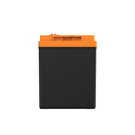 The iTechworld iTECH160X PRO Deep Cycle Lithium Battery (LiFePO4 160Ah) with Bluetooth is rectangular, has a black body, orange top, and metal terminal, and is pictured upright against a plain white background.