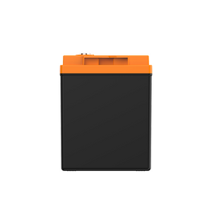 The iTechworld iTECH160X PRO Deep Cycle Lithium Battery (LiFePO4 160Ah) with Bluetooth is rectangular, has a black body, orange top, and metal terminal, and is pictured upright against a plain white background.