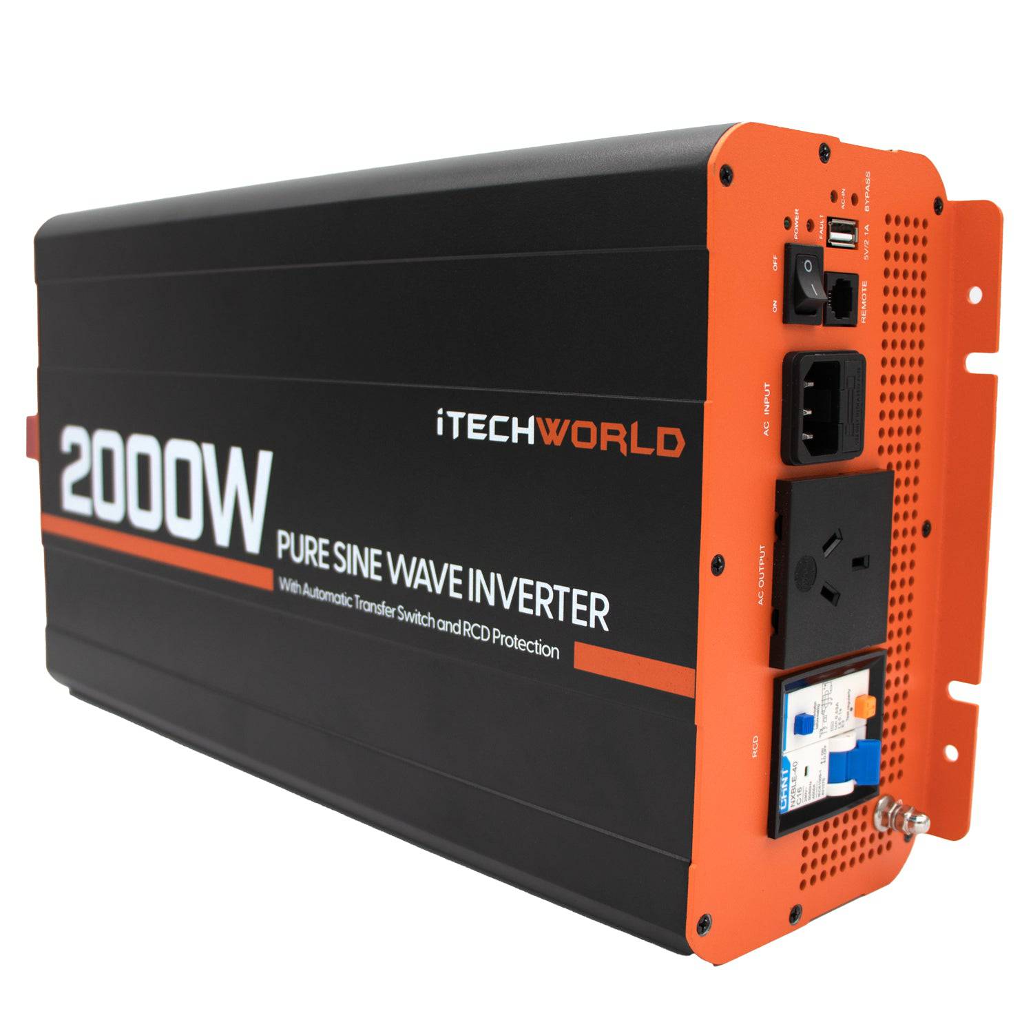 2000 Watt Pure Sine Wave Inverter with ATS and RCD– iTechworld
