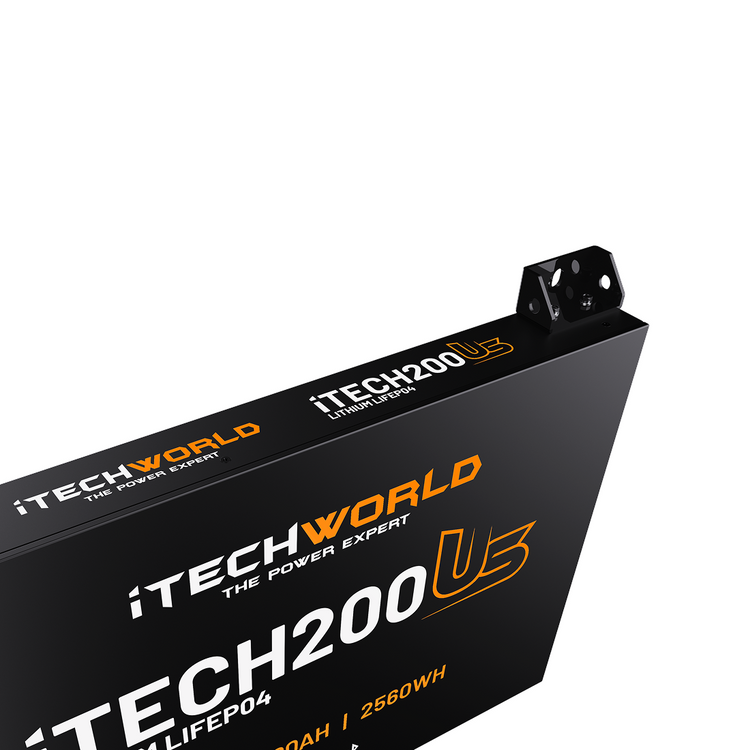 iTECH200US | Ultra Slim Deep Cycle Lithium Battery | with Bluetooth LiFePO4 200Ah - iTechworld