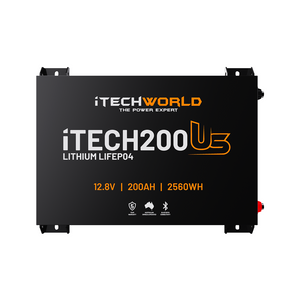 iTECH200US | Ultra Slim Deep Cycle Lithium Battery | with Bluetooth LiFePO4 200Ah - iTechworld