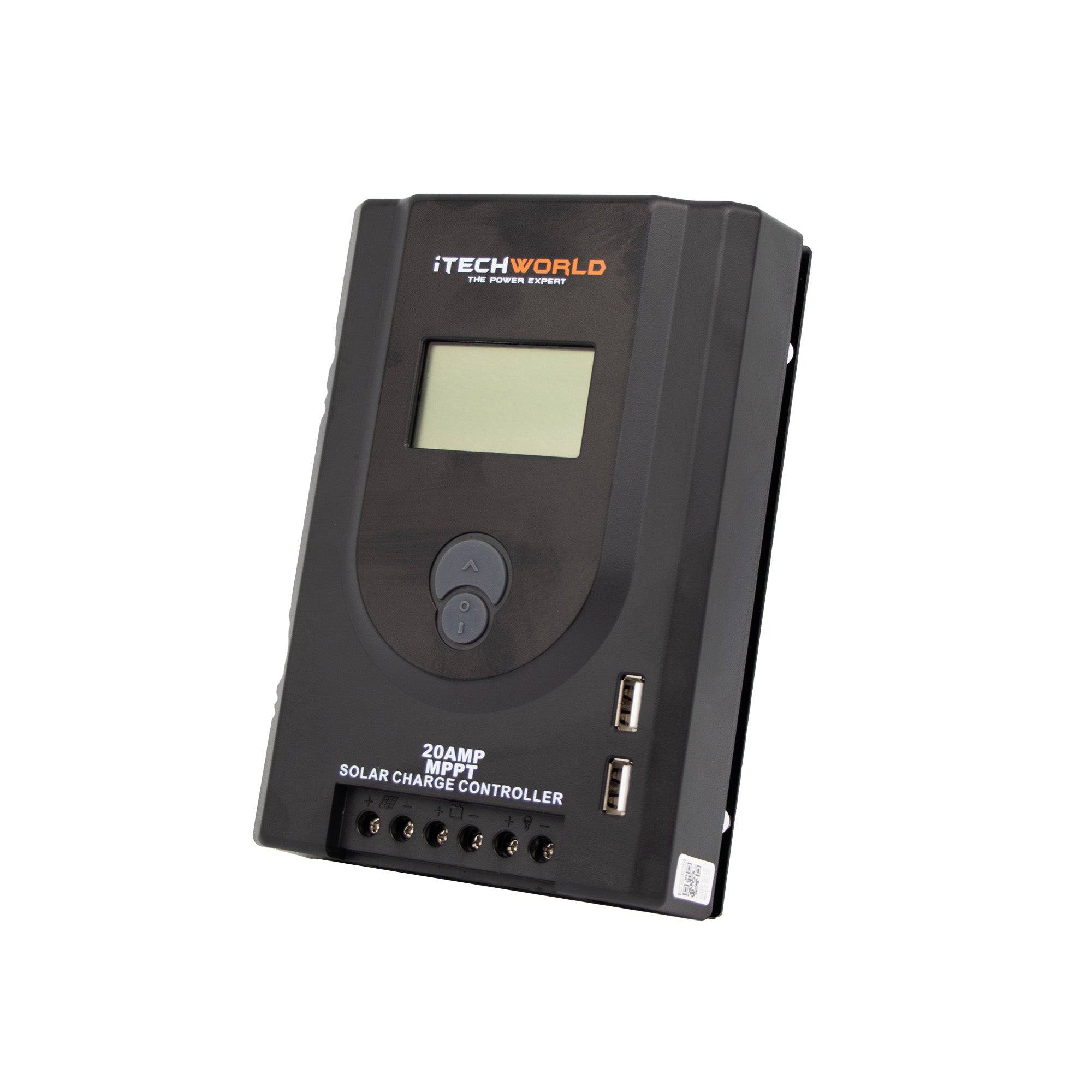 iTechworld 20A 12/24V MPPT Solar Charge Controller - iTechworld