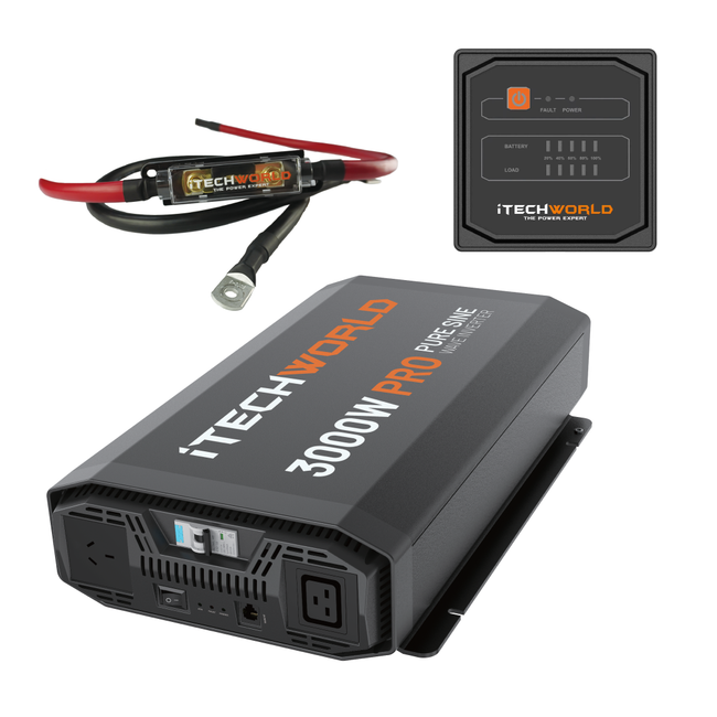 3000W PRO Pure Sine Wave Inverter with ATS and RCD | iTechworld