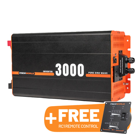 3000W | Pure Sine Wave Inverter | with FREE RC1 Intelligent Remote Control