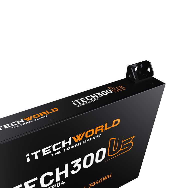 iTECH300US | Ultra Slim Deep Cycle Lithium Battery | with Bluetooth LiFePO4 300Ah - iTechworld