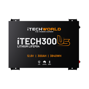 iTECH300US | Ultra Slim Deep Cycle Lithium Battery | with Bluetooth LiFePO4 300Ah - iTechworld