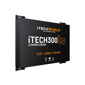 iTECH300US | Ultra Slim Deep Cycle Lithium Battery | with Bluetooth LiFePO4 300Ah - iTechworld