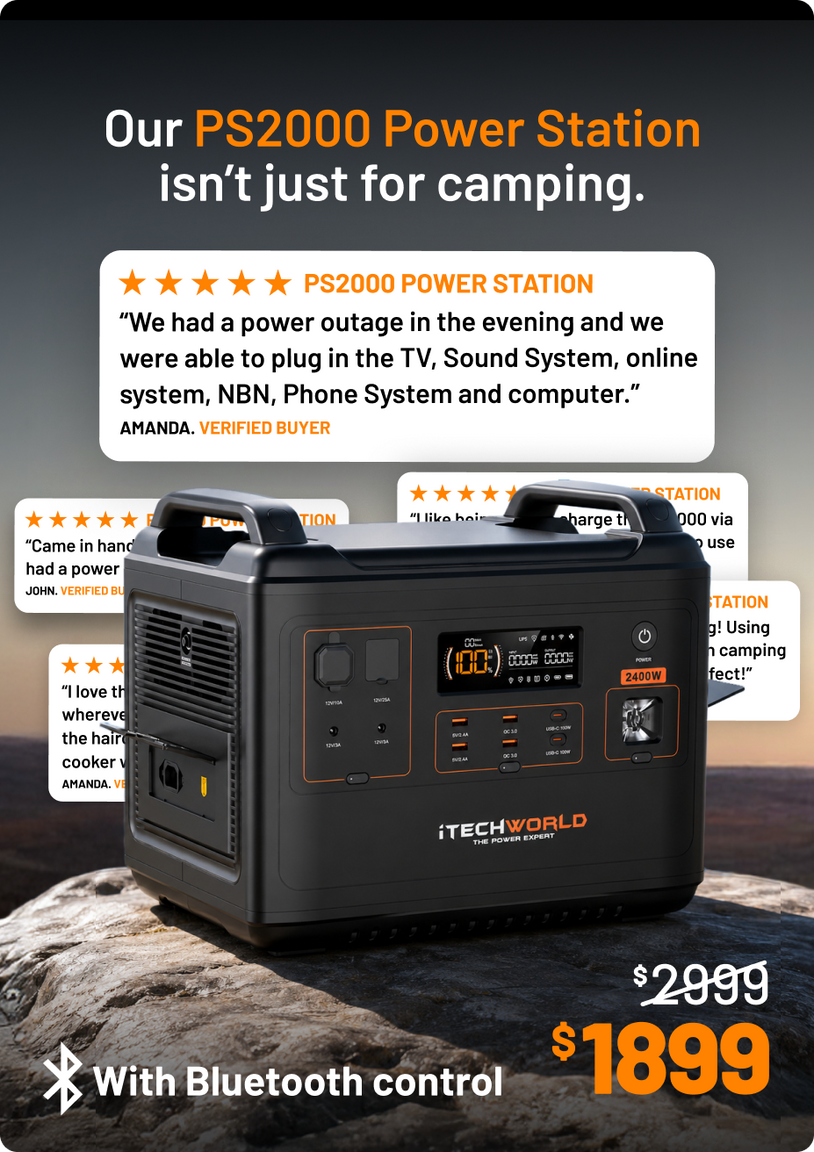 PS2000 | Portable Lithium Power Station with Bluetooth | 2400W 170Ah