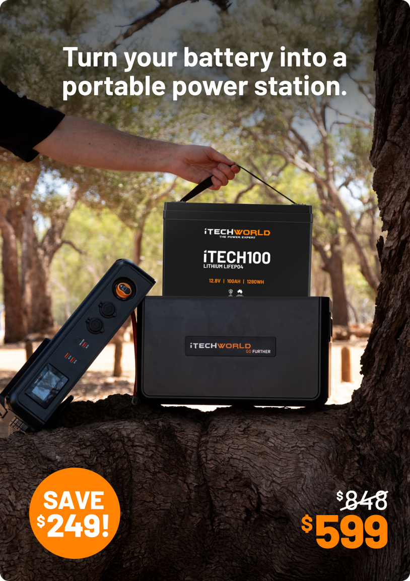 Dual Battery System | 100Ah Premium Gofurther | with iTECH100 Lithium Battery