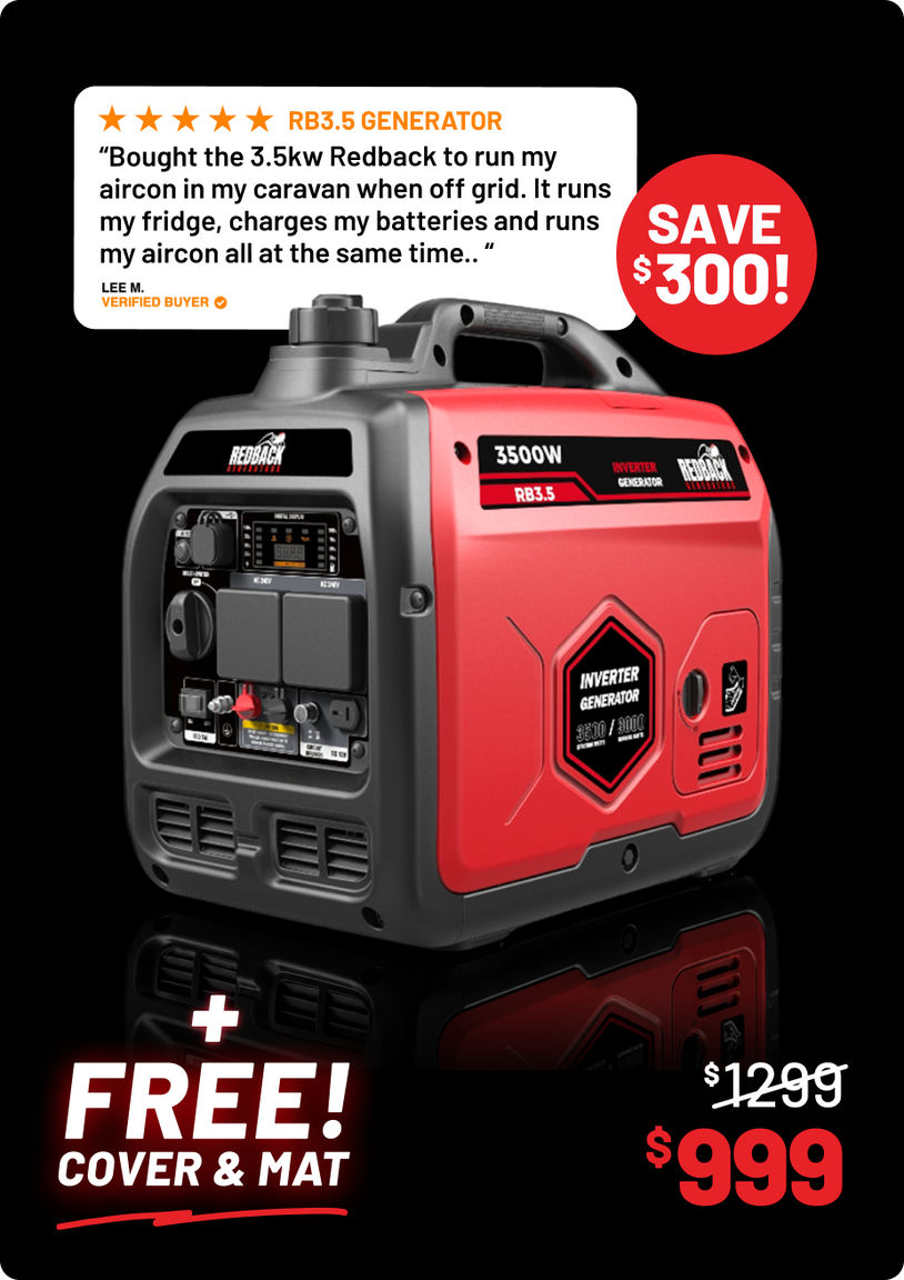 Redback RB3.5 | Portable Inverter Generator | 3500W 3.5KVA