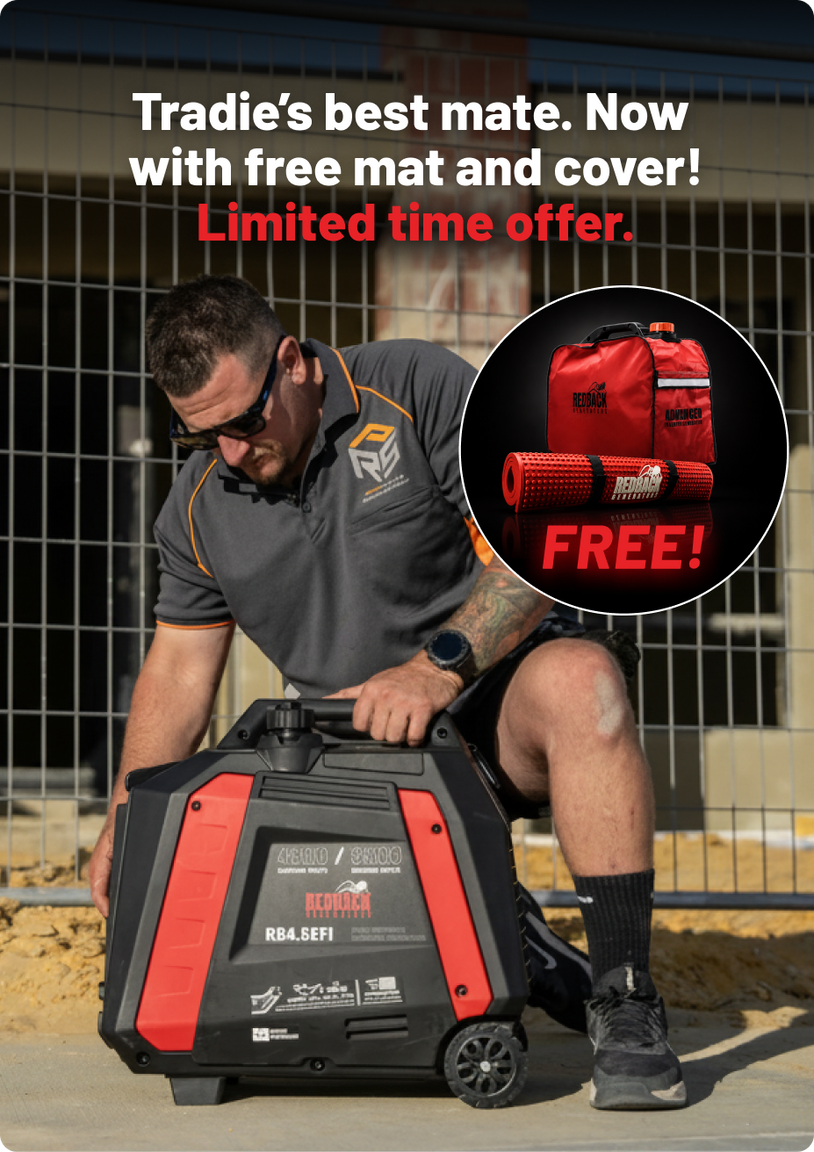 Redback RB4.5 | Portable Inverter Generator | 4500W 4.5KVA