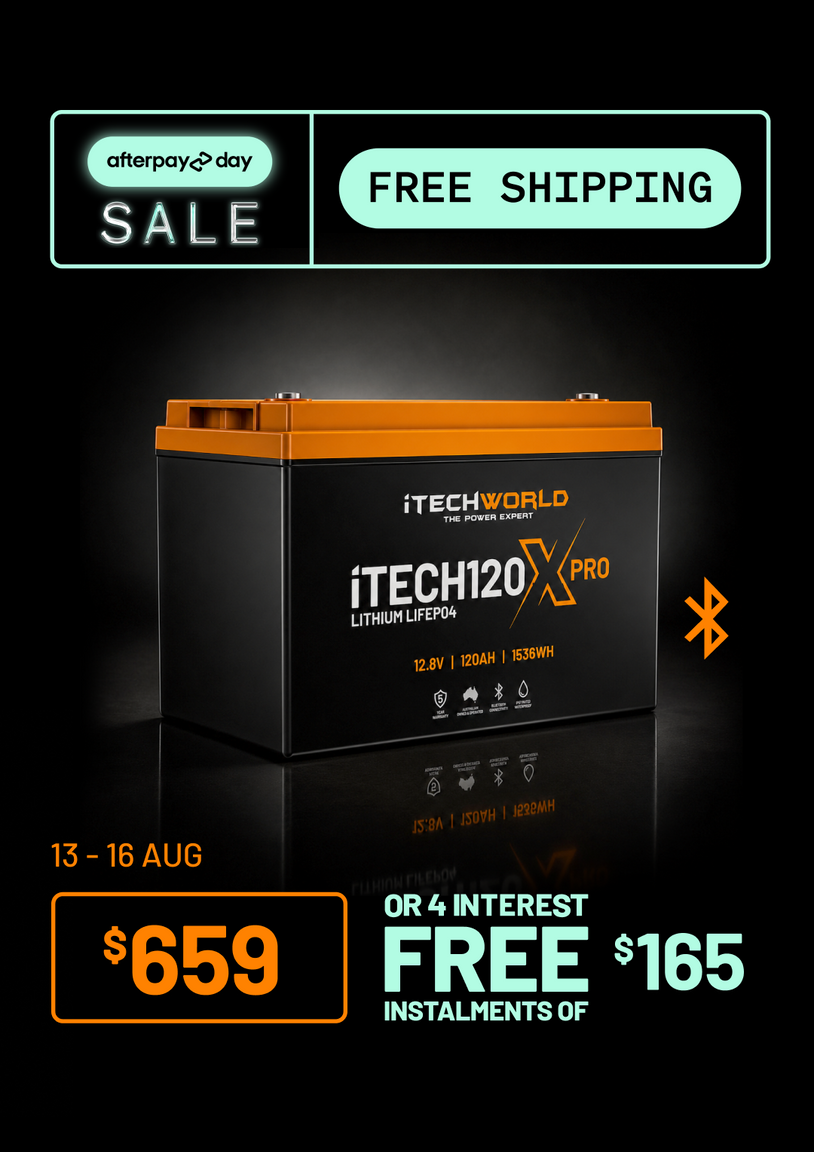 iTECH120X | Deep Cycle Lithium Battery | with Bluetooth LiFePO4 105Ah