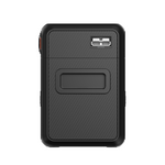 The iTechworld GoFurther Premium Battery Box with iTECHBM500 and Shunt is a black, rectangular portable power system featuring a textured surface, display screen, and central handle—perfect for your 12V battery needs.