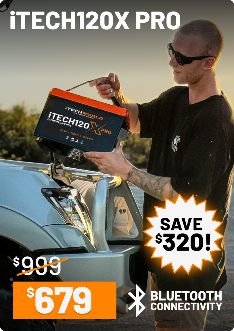 iTECH120X PRO | Deep Cycle Lithium Battery | with Bluetooth LiFePO4 120Ah