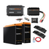 The iTechworld Complete Slimline 4WD Kit 200Ah includes two large lithium batteries, a 2000W inverter, DC-DC charger, wiring, circuit breaker, trays, and digital monitor—everything you need for your ultimate 4WD power system.