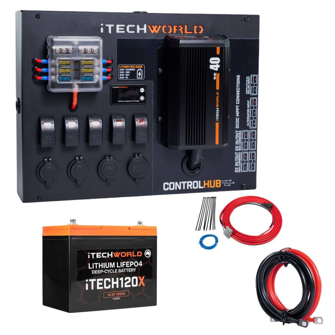 iTECH120X & Control Hub + iTECHDCDC40 Dual Battery System - iTechworld