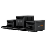 Three iTechworld PS1800 PRO portable power stations, linked by thick cables, feature visible outlets and control buttons—the right unit displays the iTechworld logo. This kit includes the EB1536 expansion battery for a robust 1800W off-grid power solution.