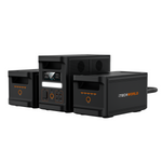 Three iTechworld PS1800 PRO portable lithium power stations with orange accents are arranged side by side. The center unit, paired with the EB1536 Expansion Battery Kit, features a display and multiple input/output ports for versatility.