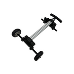 The iTechworld Redback Generator Trolley (RB2/RB3.5) features a sturdy detachable metal frame, two black wheels, a handle, and adjustable clamps—ideal for transporting items. The plain white background highlights its robust design.