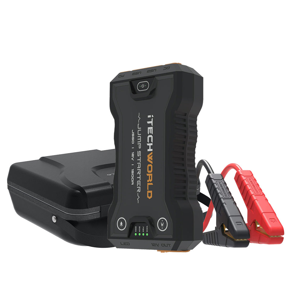 JS60 | Lithium Jump Starter and Backup Power Bank with Heavy-Duty Case | 1500A - iTechworld