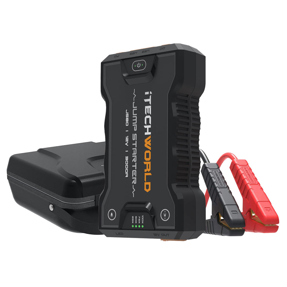 JS80 | Lithium Jump Starter and Backup Power Bank with Heavy-Duty Case | 3000A