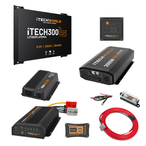iTechworld | Complete Ultra Slimline Canopy Dual Battery Kit | 300Ah Lithium - iTechworld