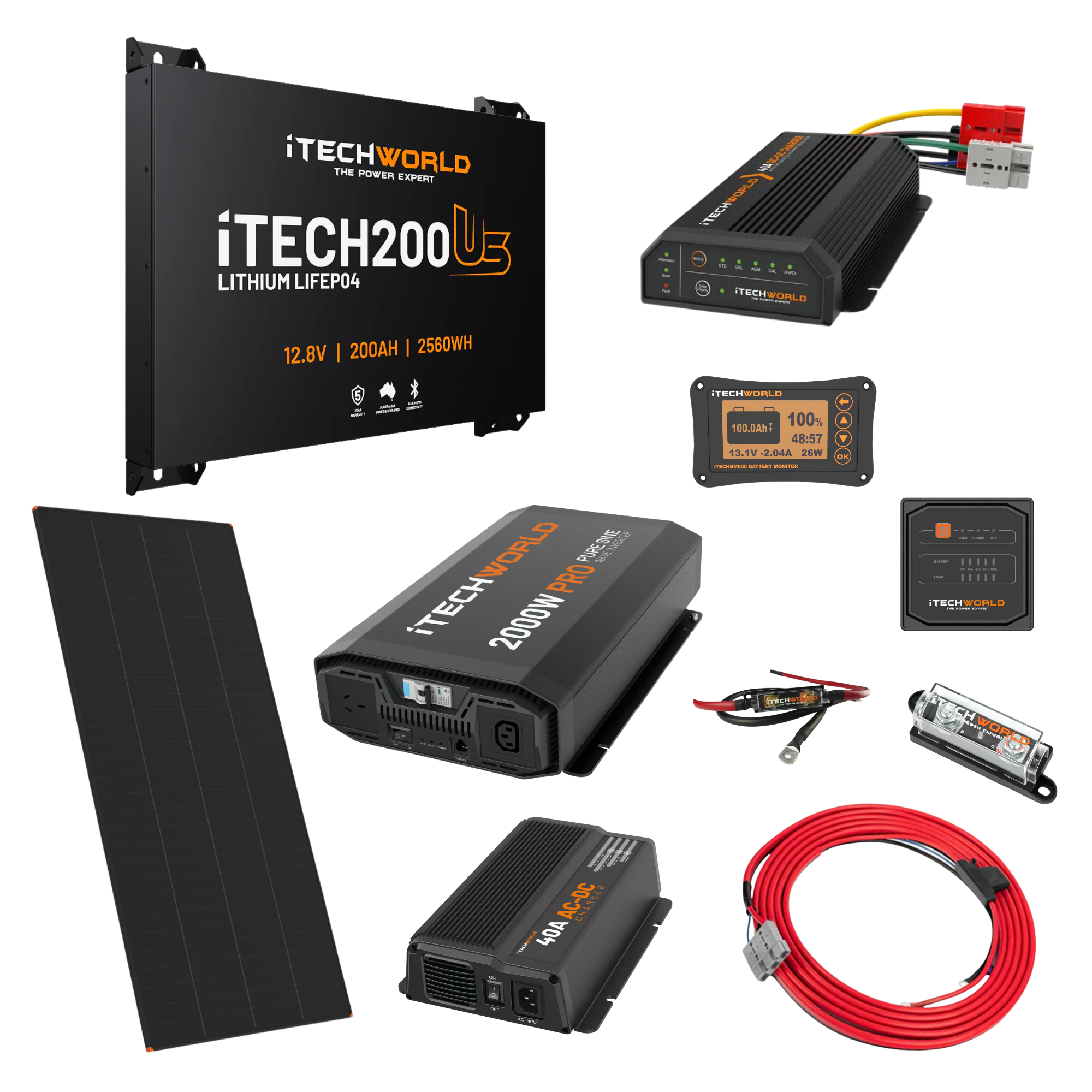 iTechworld | Ultimate Ultra Slimline Canopy Dual Battery Kit | 200Ah Lithium - iTechworld