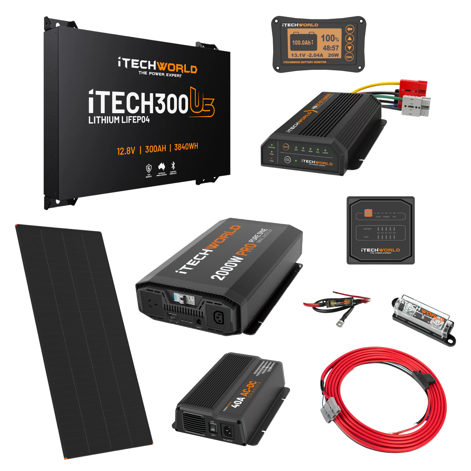 iTechworld | Ultimate Ultra Slimline Canopy Dual Battery Kit | 300Ah Lithium - iTechworld